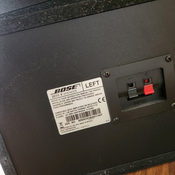 BOSE 201 - V Series Speakers Bookshelf Right Left Black Speakers - Picture 4 of 4